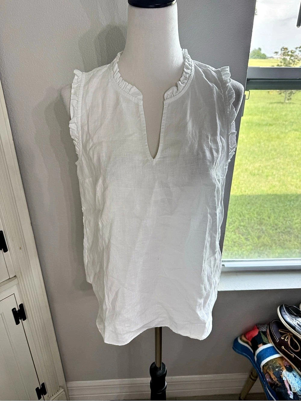 Lilly Pulitzer Kavalla Sleeveless Ruffle Top